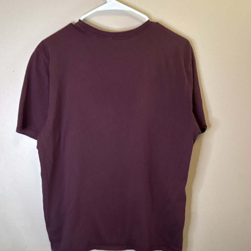 Nike Men's Maroon Graphic Logo Athletic Cut Cotton Crew Neck T-Shirt L - Picture 6 of 6